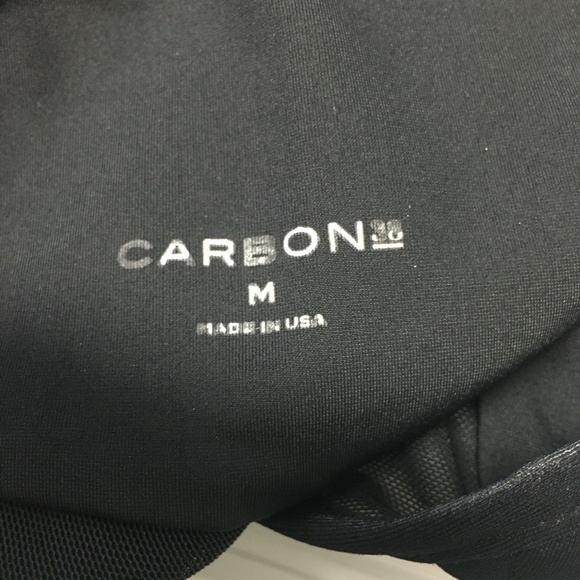 Carbon38 Black Shine Balance Sports Bra Mesh Trim - Picture 7 of 10